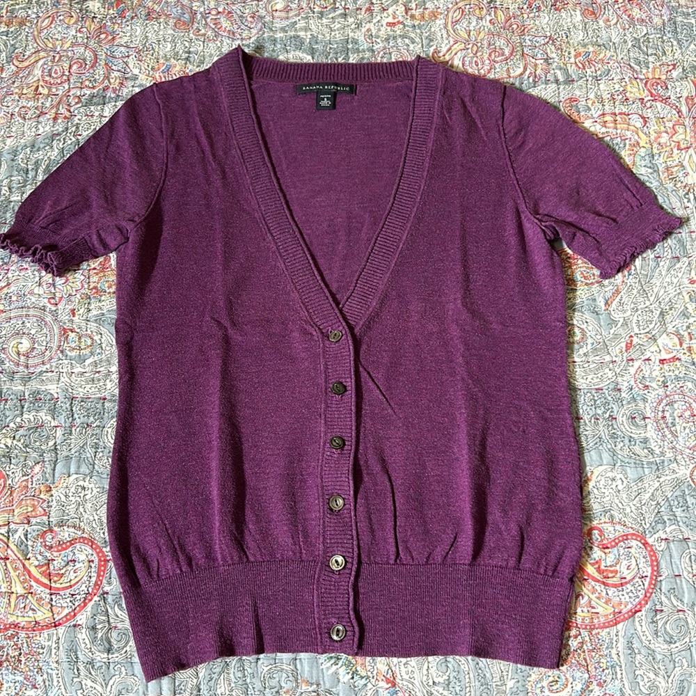 Short sleeve cardigan